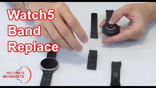 HORRIBLE Samsung Galaxy WATCH BAND Change  How to Change WATCH 5 PRO Strap Replacement [upl. by Tannenbaum608]