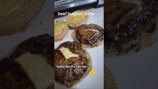 beef burgers for dinner with fries and vole [upl. by Eirlav]