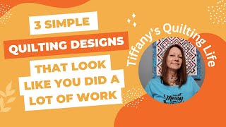 3 Simple Quilting Designs For Any Beginner Quilter [upl. by Ramedlaw]