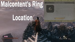 Sekiro  How To Find The Malcontents Ring Location [upl. by Trixy]