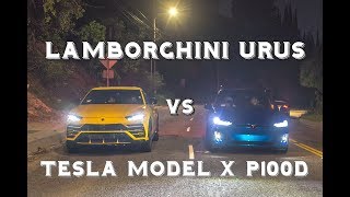 LAMBORGHINI URUS VS TESLA P100D [upl. by Mani]