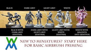 Beginners Guide to Miniatures Basic Airbrush Priming [upl. by Narmis]