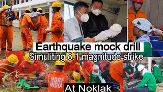 Earthquake Mock Drill at Noklak conducted by DDMA [upl. by Ellezig]