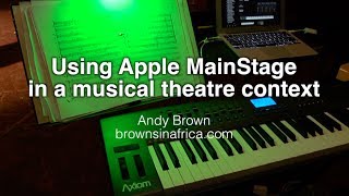 Apple MainStage in a live musical theatre performance [upl. by Labors]