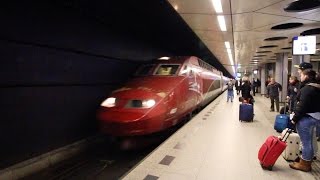 Thalys arriving at Amsterdam Schiphol [upl. by Ahseined]