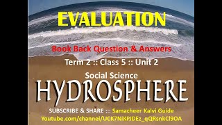 HYDROSPHERE  EVALUATION  5TH STD MATRIC  TERM 2 UNIT 2  SOCIAL  Samacheer BY Mrs Sithara [upl. by O'Neil]