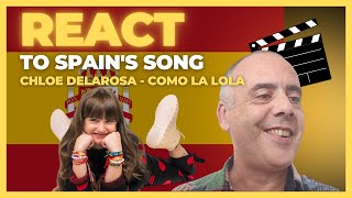 JESC2024 🇪🇸  Blind reaction to Spains 🇪🇸 song  Chloe DelaRosa  Como la Lola [upl. by Ttesil]