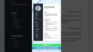 How to Make CV in Microsoft Word  Best CV Format 2024  Quick Resume resume cvformat [upl. by Nedap934]