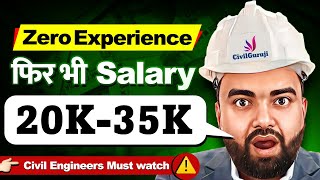 ❌Zero Experience  How to Get ₹20K35K Salary as a Civil Engineer Without Experience [upl. by Einnig715]