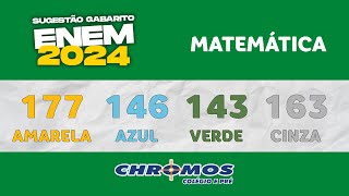 Gabarito ENEM 2024 CHROMOS  Prova Amarela Questão 177  Matemática [upl. by Ertha423]