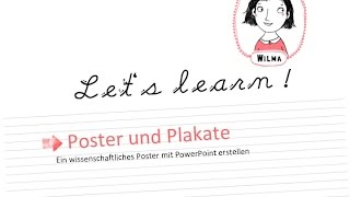 Wilmas Tutorials Poster erstellen mit Power Point [upl. by Aleyak]