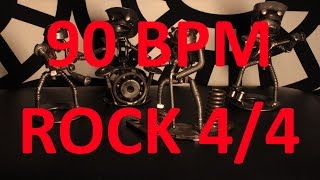 90 BPM  ROCK  44 Drum Track  Metronome  Drum Beat [upl. by Gonroff]