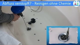 Abfluss verstopft Beheben ohne Chemie und Hausmittel mit einer Spirale in Küche Badewanne Dusche [upl. by Nade]