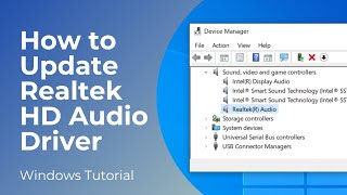 How to Download and Update Realtek HD Audio Driver on Windows 10 amp 11 [upl. by Ummersen]