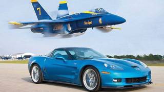 ZR1 Vette vs Jet  Chevrolet Corvette ZR1 Races A US Navy Fighter Jet [upl. by Helbona]