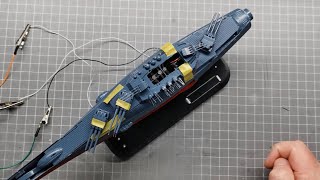 Bandai 11000 2202 Space Battle Ship Yamato Part 4  Modifications and Electronics [upl. by Oluas428]