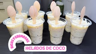 HELADOS DE COCO Caseros que Debes Probar Ahora [upl. by Jepum]