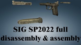 SIG SP2022 full disassembly amp assembly [upl. by Aihtibat]