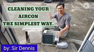 WINDOW TYPE AIRCON CLEANING step by step procedure windowcleaningaircon [upl. by Suiramad197]