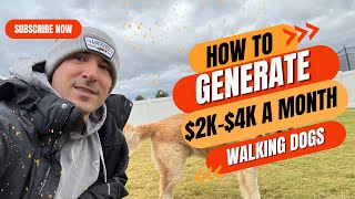 How to generate 2000 to 4000 a month walking dogs  Rover  Side income  1099 Job [upl. by Keener]