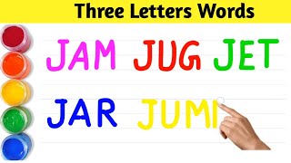 three letter words rat bat mat fat cat hat sat  at word family  phonics for kids [upl. by Adolph176]