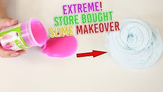 EXTREME STORE BOUGHT SLIME MAKEOVER  making store bought slimes pretty Slimeatory 469 [upl. by Ahsuatan261]