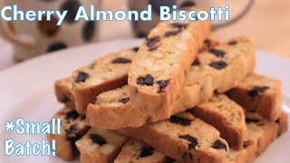 THE EASIEST BISCOTTI RECIPE Cherry Almond Biscotti Small Batch [upl. by Nylehtak512]