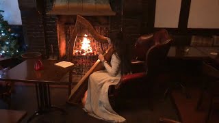 OCarolans Cup  Celtic Harp by the fire [upl. by Enaujed]