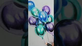 How drawing to realistic balloon 🎈art realistic shorts viralshorts [upl. by Grimbald418]