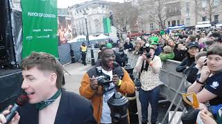 Xnthony Meeting The Crowd At The St Patricks Day CelebrationTrafalgar SquareLondonSunday 170324 [upl. by Ardnama]