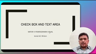 MATERI 5 VISIPRO  CHECK BOX and TEXT AREA [upl. by Longan782]