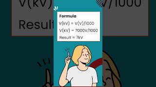 How to convert Volts to Kilovolts  Easy Science calculation [upl. by Jamila845]