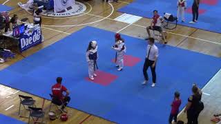 BESA TEAM TAEKWONDO Andrea Berishaj Karlovac Open 2018 fight 2 Final [upl. by Ran]