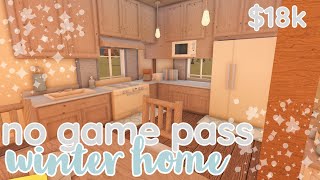 18k NO GAME PASS winter home  bloxburg build [upl. by Mcevoy]