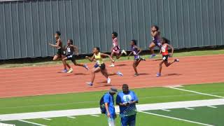 Ava Moore Giovanna Gonzales Gallien HTH 100m  2024 Pearland Speed Meet [upl. by Mayfield]