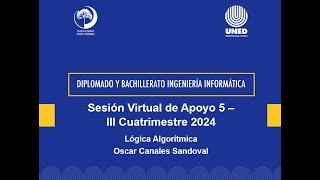 Sesión Virtual de apoyo 5 III Cuatrimestre 2024  Lógica Algorítmica [upl. by Sinnej]