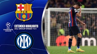 Barcelona vs Inter Milan Extended Highlights  UCL Group Stage MD 4  CBS Sports Golazo [upl. by Odeen]