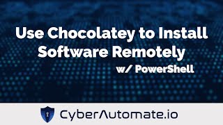 44 How to use Chocolatey to Install Software remotely on multiple computers [upl. by Korff]