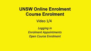 Course Enrolment 1 of 4 – Logging in enrolment appointments open course enrolment [upl. by Alhsa]