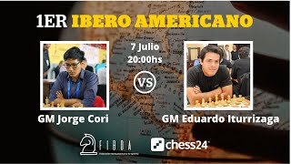 Iberoamericano online GM Cori Jorge vs GM Iturrizaga Bonelli Eduardo [upl. by Moreen764]