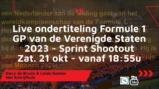 Live ondertiteling  Formule 1 GP van de Verenigde Staten 2023  Sprint Shootout 2110 [upl. by Uon]