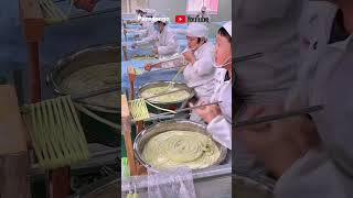 Workers are making handmade noodles [upl. by Lashond]