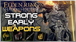 Elden Ring DLC  ALL Early OP Weapon Locations and Damage Test  GIGA Tips Guide [upl. by Anawik]