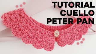 CUELLO PETER PAN A CROCHET cómo tejer un cuello tipo Peter Pan a crochet  tutorial paso a paso [upl. by Ynohtn]