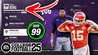 HOW TO DO 99 OVERALL GLITCH in College Football 25 With QB [upl. by Acinej]