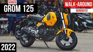 2022 Honda Grom 125 Walkaround Yellow  125cc miniMOTO Motorcycle [upl. by Notnel304]