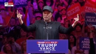 IN FULL Elon Musk delivers speech at Donald Trump’s New York rally [upl. by Haziza67]