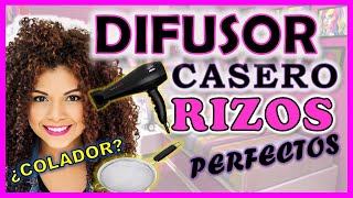 Como hacer DIFUSOR CASERO con 1 COLADOR 😱 RIZOS DEFINIDOS FACIL✔️ CABELLO RIZADO 🔴 YOLIANA GAMBOA [upl. by Ihtac]