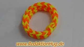 Loom Bands ohne Rainbow Loom Anleitung Deutsch A 11  Veronika Hug [upl. by Rachaba]