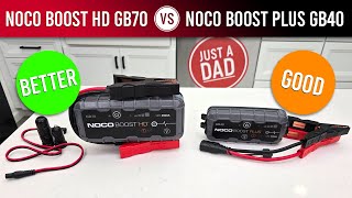 NOCO Boost HD GB70 2000A vs NOCO Boost Plus GB40 1000A Battery Jump Starter COMPARISON [upl. by Erehpotsirhc]